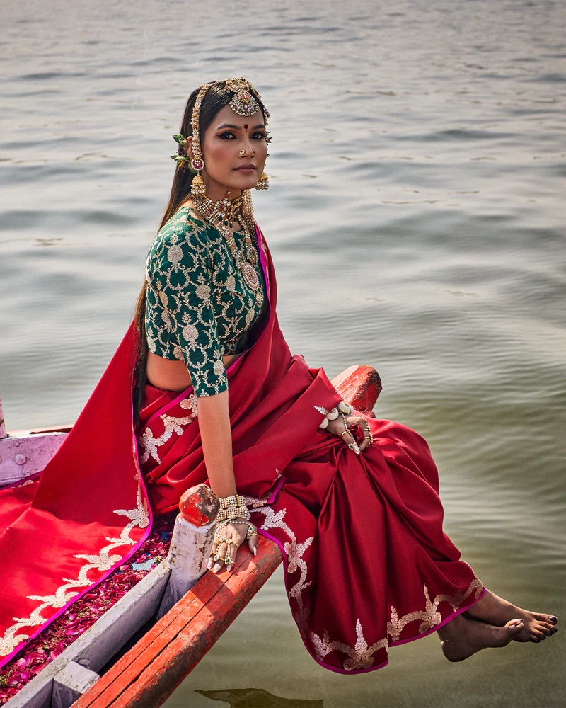 Red Banarasi Silk Saree