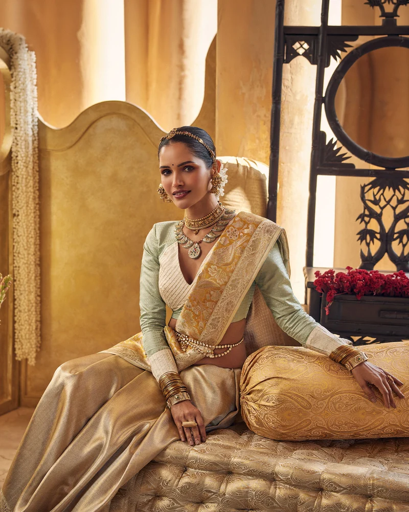 Silver and Gold Tissue Kanchivaram Silk Saree